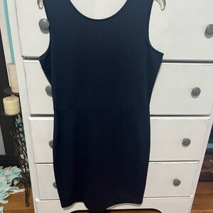 Metaphor Elegant Navy Blue Sleeveless Mini Dress